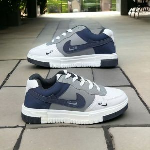 High Sole Air Blue sneakers with rubber sool.