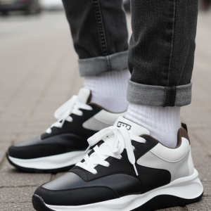 Sneakers multicolour black light weight rubber sool shoes for boys.