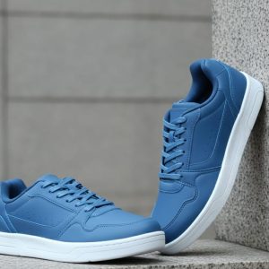 Finelook classical blue colour lace up sneakers for men.