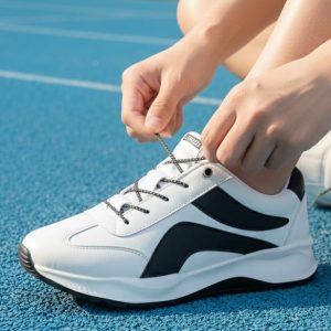 Men's sneakers lace free design (white) shoes classical design.