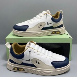 VANGUARD grey blue sneakers lace free premium shoes for men.