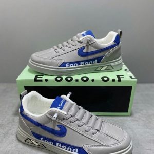 FAN BOND ARTICEL ash and blue colour sneakers for men.