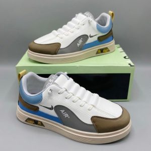 VANGUARD light blue sneakers lace free premium shoes for men.