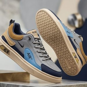 CLASSY BANGUARD light blue sneakers lace free premium shoes for men.