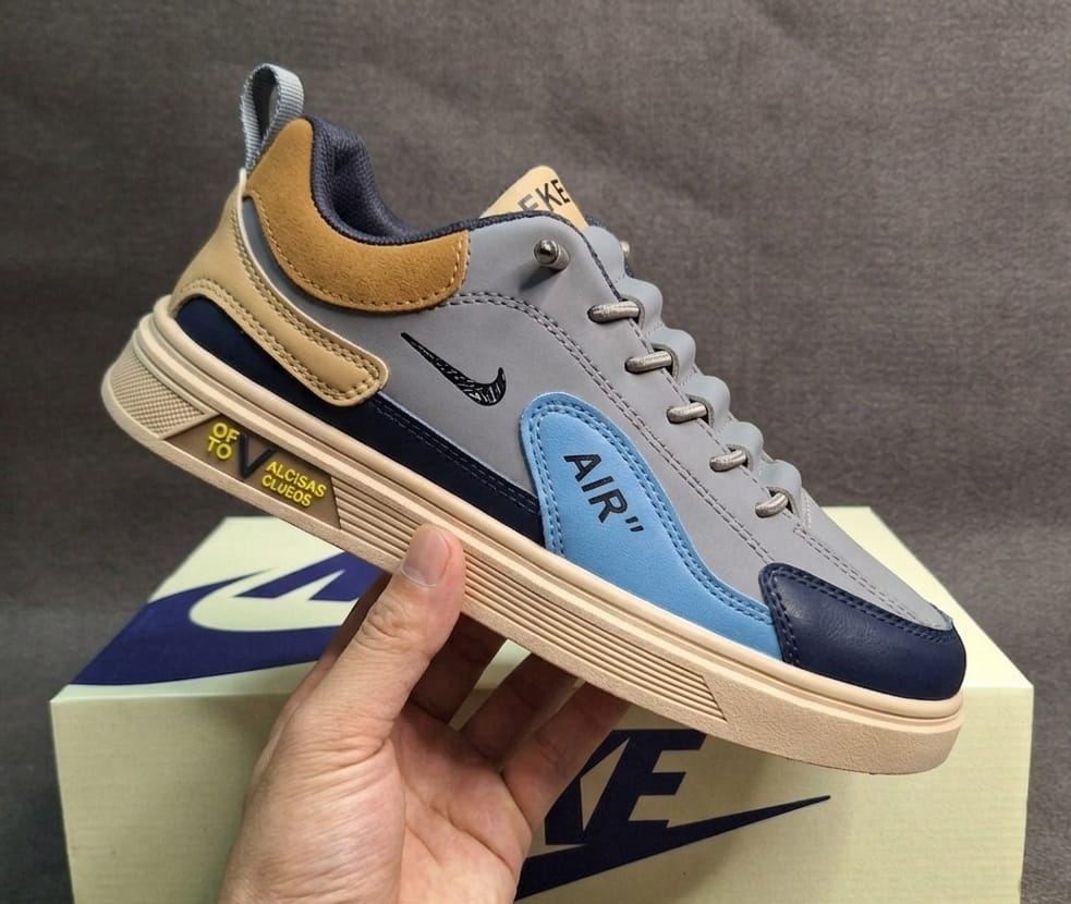 CLASSY BANGUARD light blue sneakers lace free premium shoes for men. - Image 2