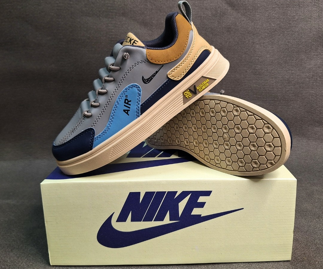 CLASSY BANGUARD light blue sneakers lace free premium shoes for men. - Image 3