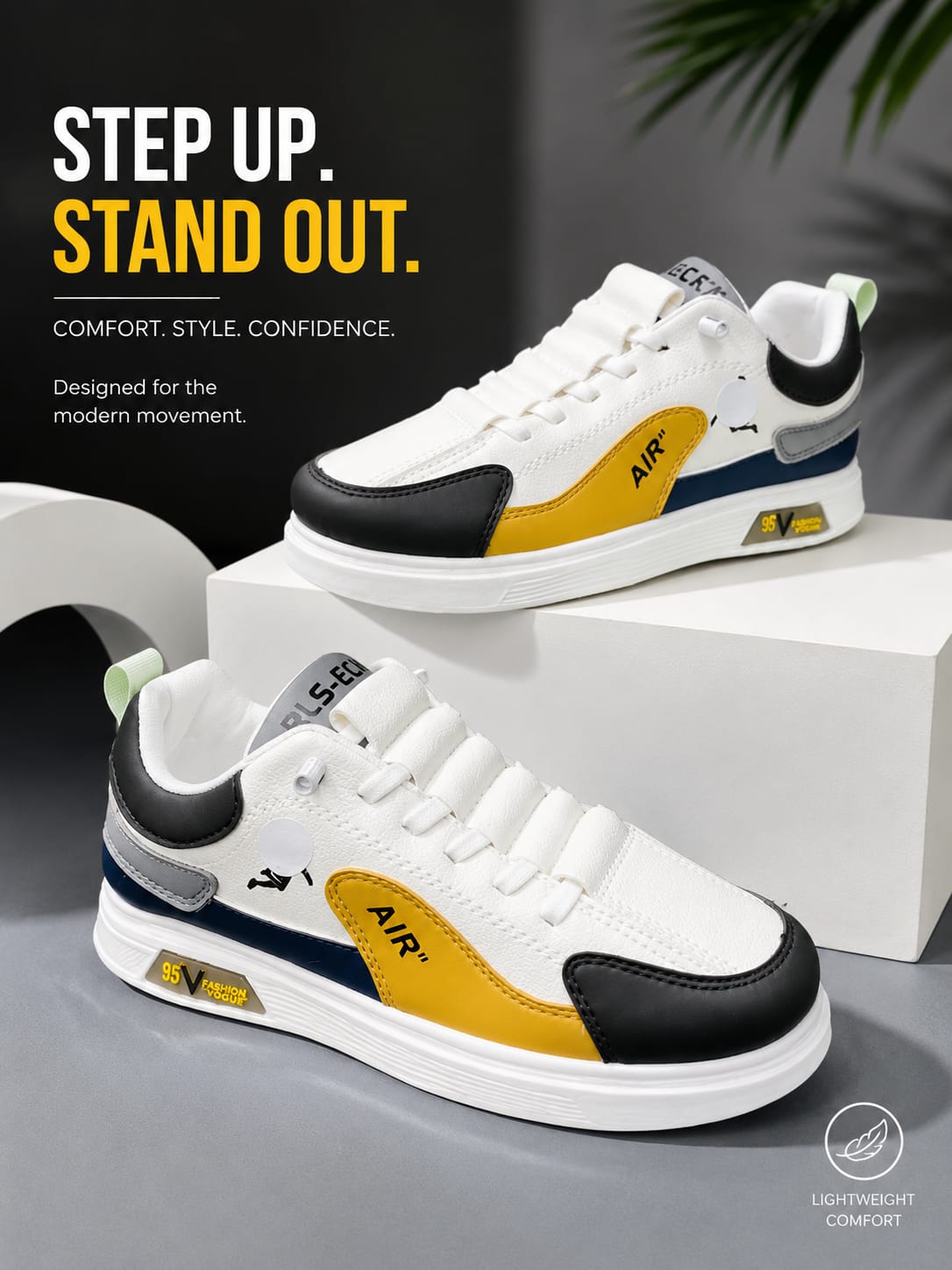 BANGUARD (black) white sool new jordan sneakers lace free premium shoes for men. - Image 2