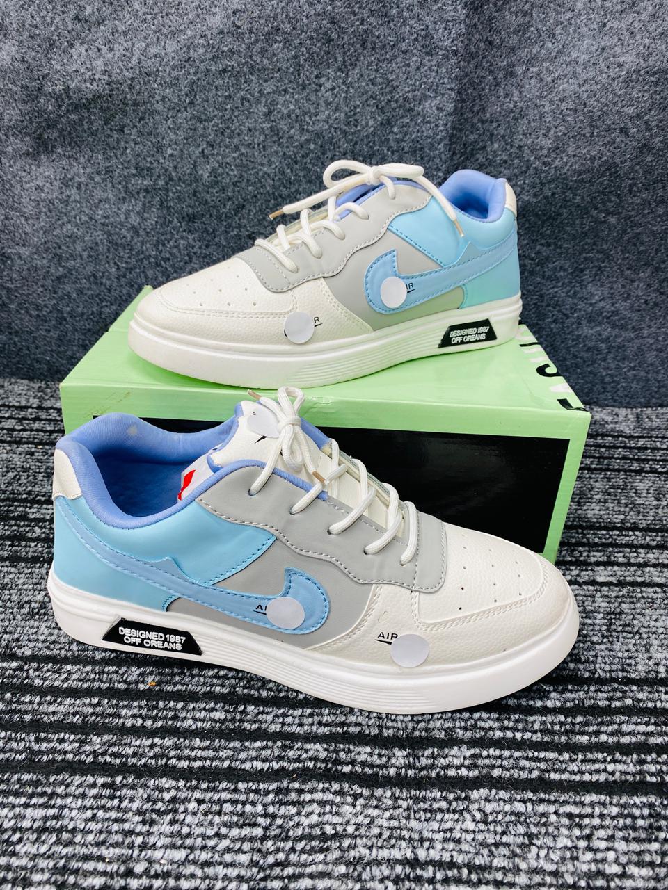 MULTICOLOUR Air blue LACE UP Stylish Sneaker for BOYS. - Image 4