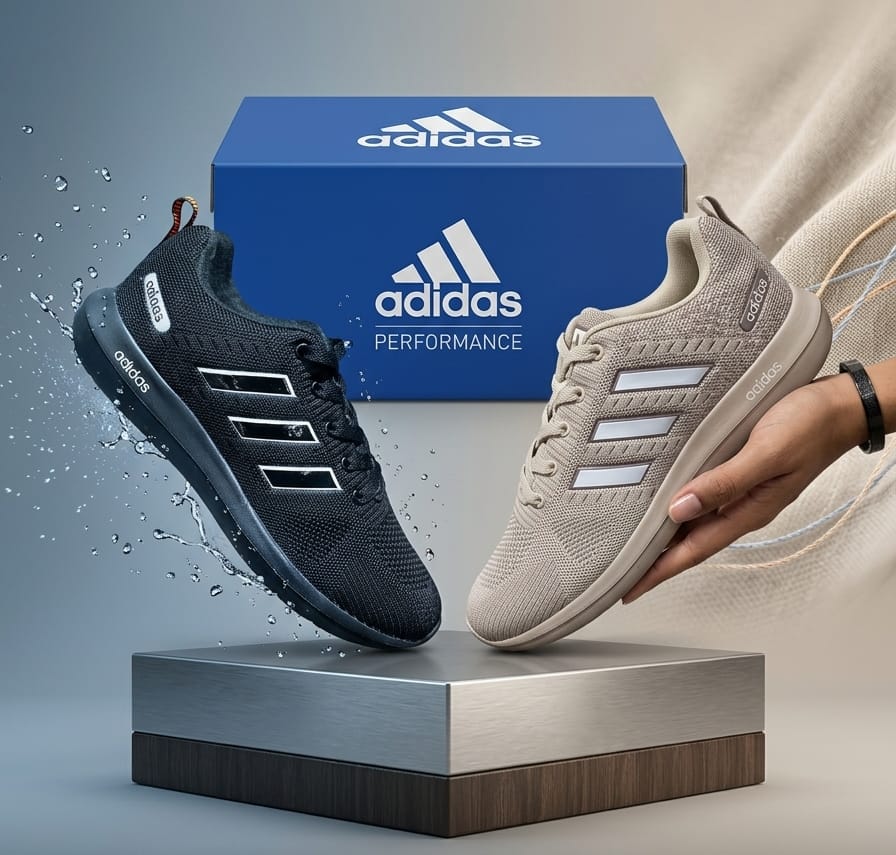 ADIDAS Rapid mesh light weight( creamy beige )shaded premium sneakers for men. - Image 4