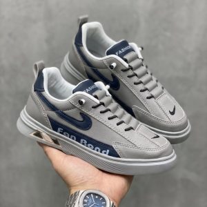 FAN BOND ARTICEL ash and blue colour sneakers for men.