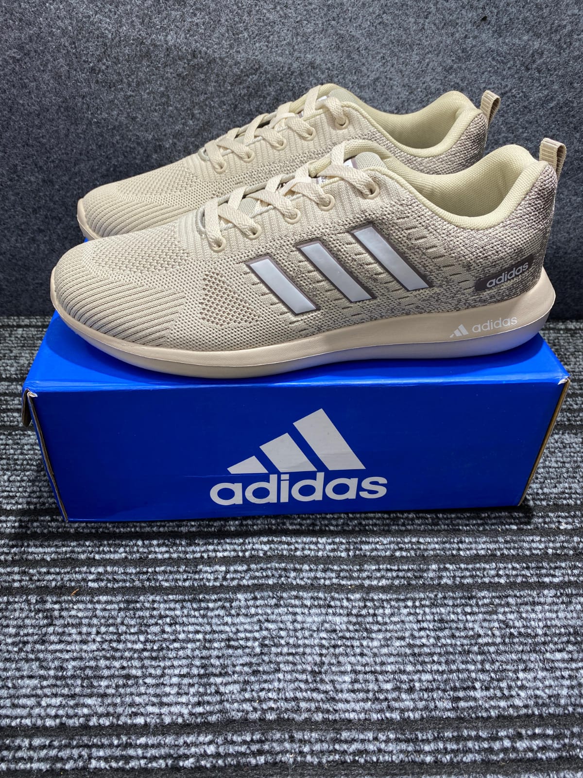 ADIDAS Rapid mesh light weight( creamy beige )shaded premium sneakers for men. - Image 3