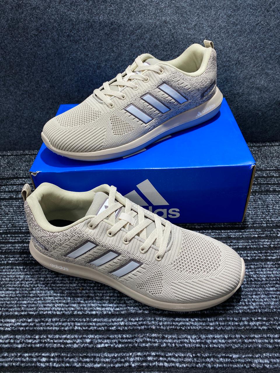 ADIDAS Rapid mesh light weight( creamy beige )shaded premium sneakers for men. - Image 2
