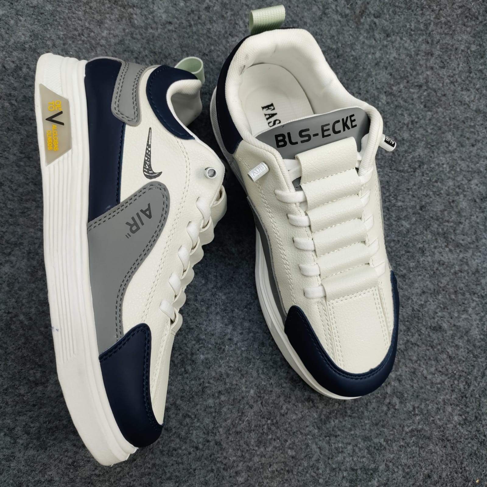 BANGUARD white (ash )new sneakers lace free premium shoes for men. - Image 4