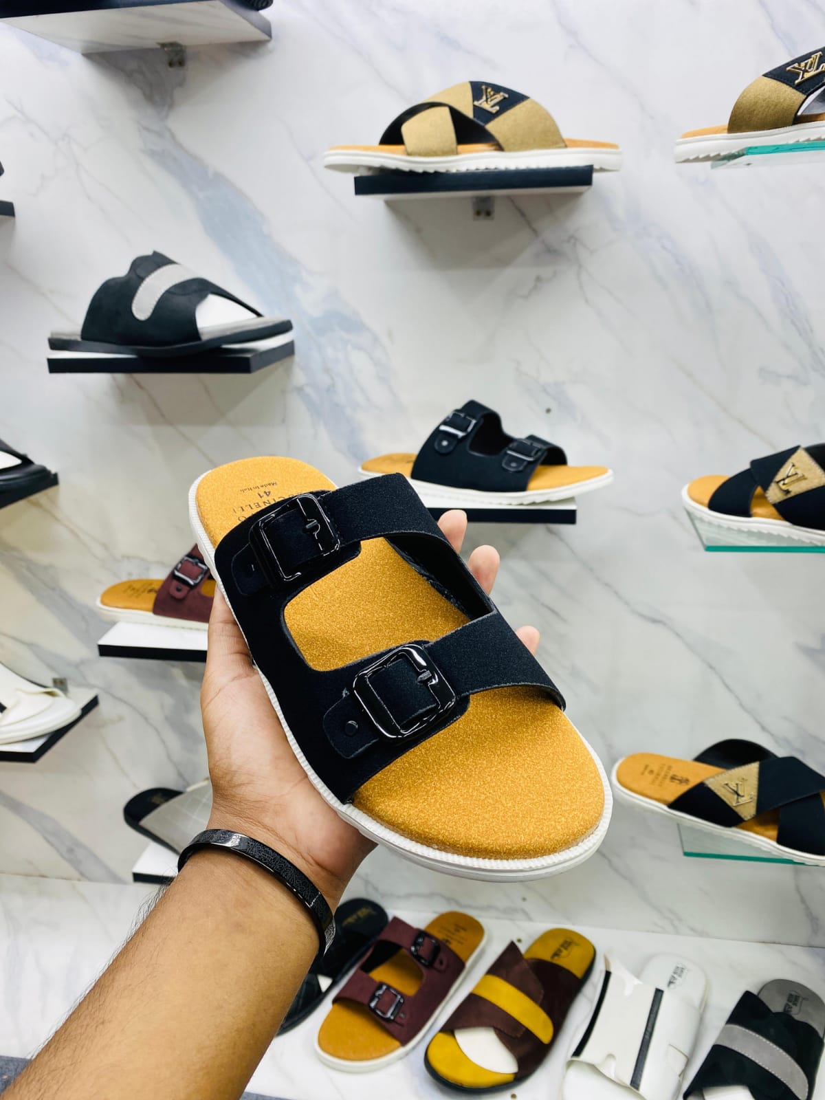 ARIZOONA swede leather premium (black) punjabi sandels for men. - Image 5