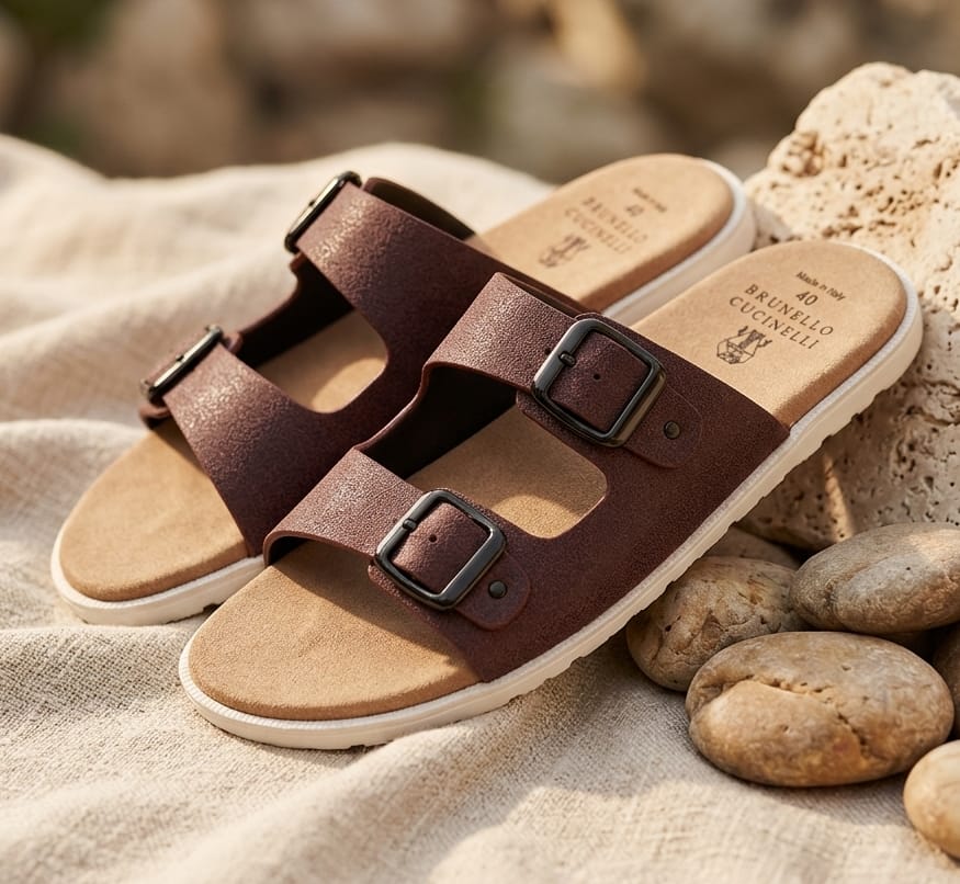 ARIZOONA swede leather premium (cochlate) punjabi sandels for men. - Image 3