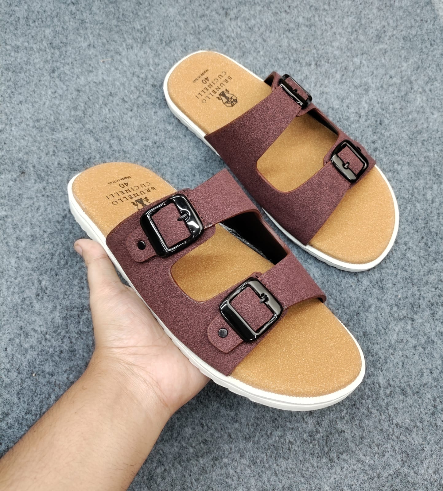ARIZOONA swede leather premium (cochlate) punjabi sandels for men. - Image 4