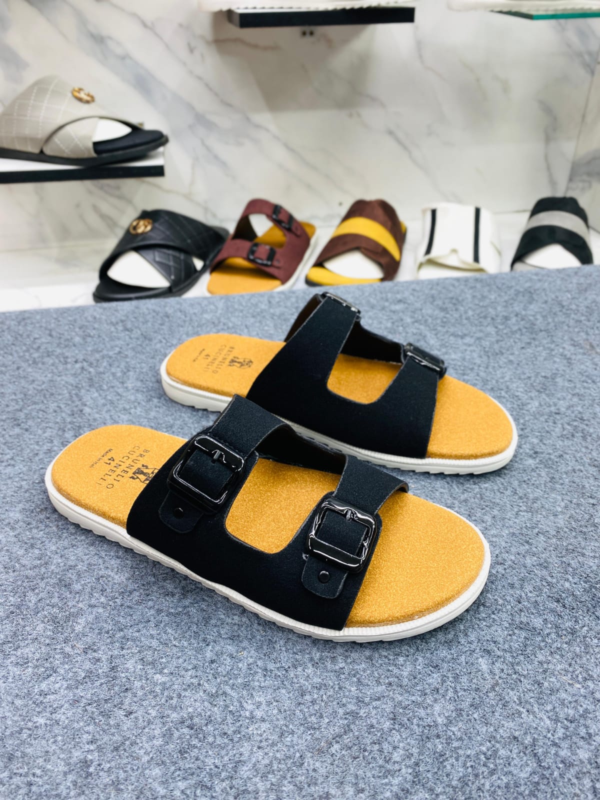 ARIZOONA swede leather premium (black) punjabi sandels for men. - Image 4