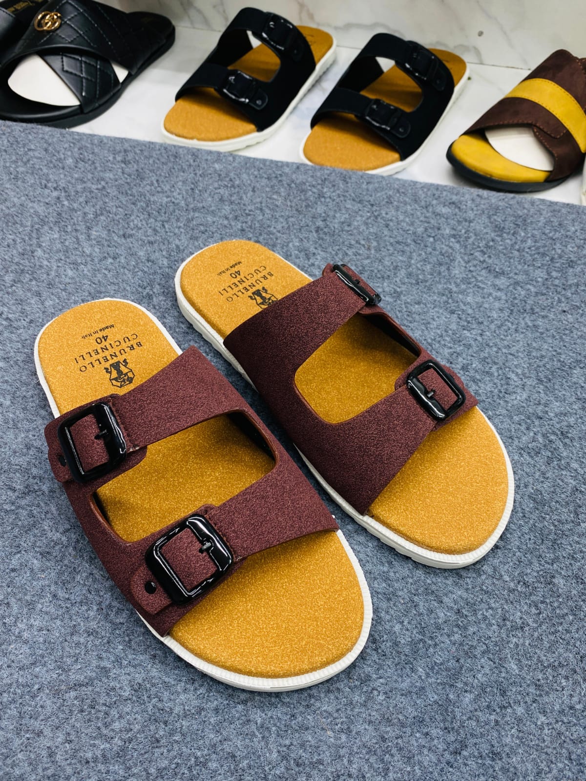 ARIZOONA swede leather premium (cochlate) punjabi sandels for men. - Image 2
