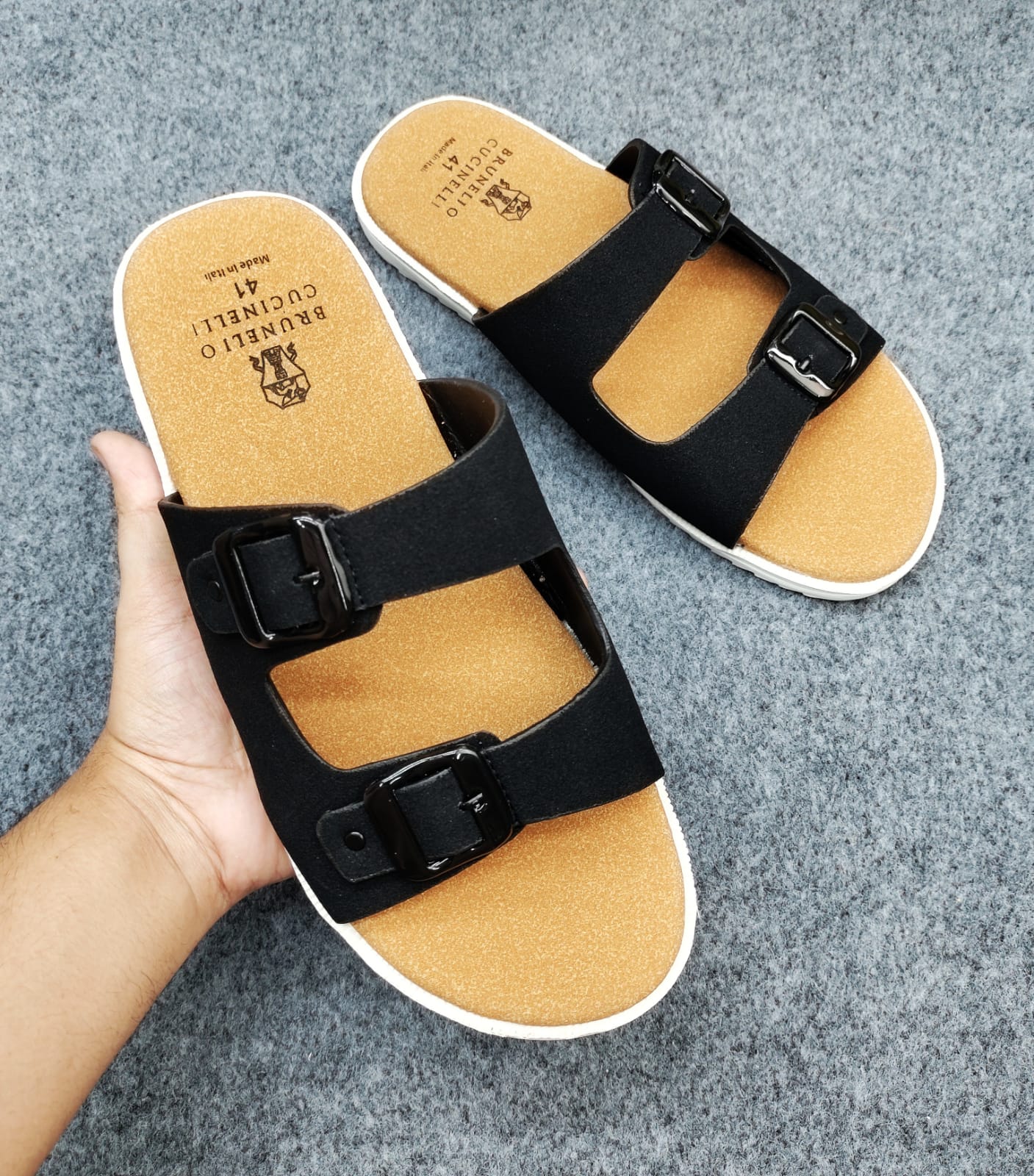 ARIZOONA swede leather premium (black) punjabi sandels for men. - Image 3