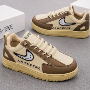 BROWN crace full chaina high quality lace free casual lightweight sneakers for men.