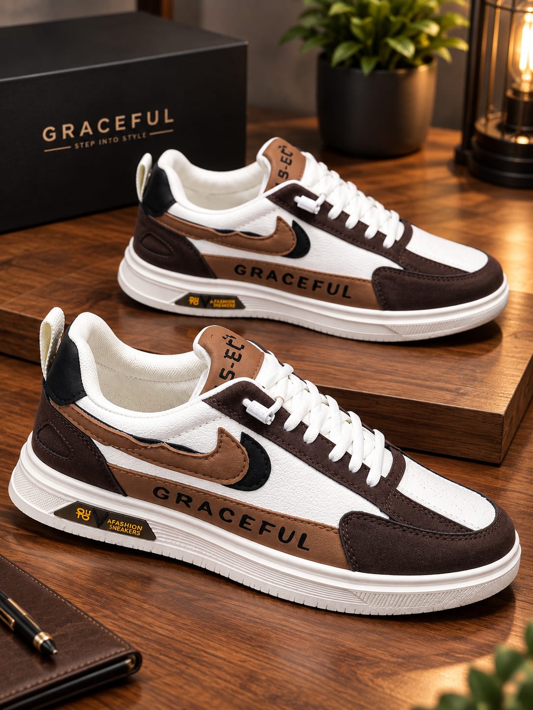 Bangued red design lace free lightweight sneakers for men.
