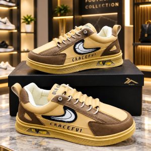 Brown craceful ( new )design lace free lightweight sneakers for men.