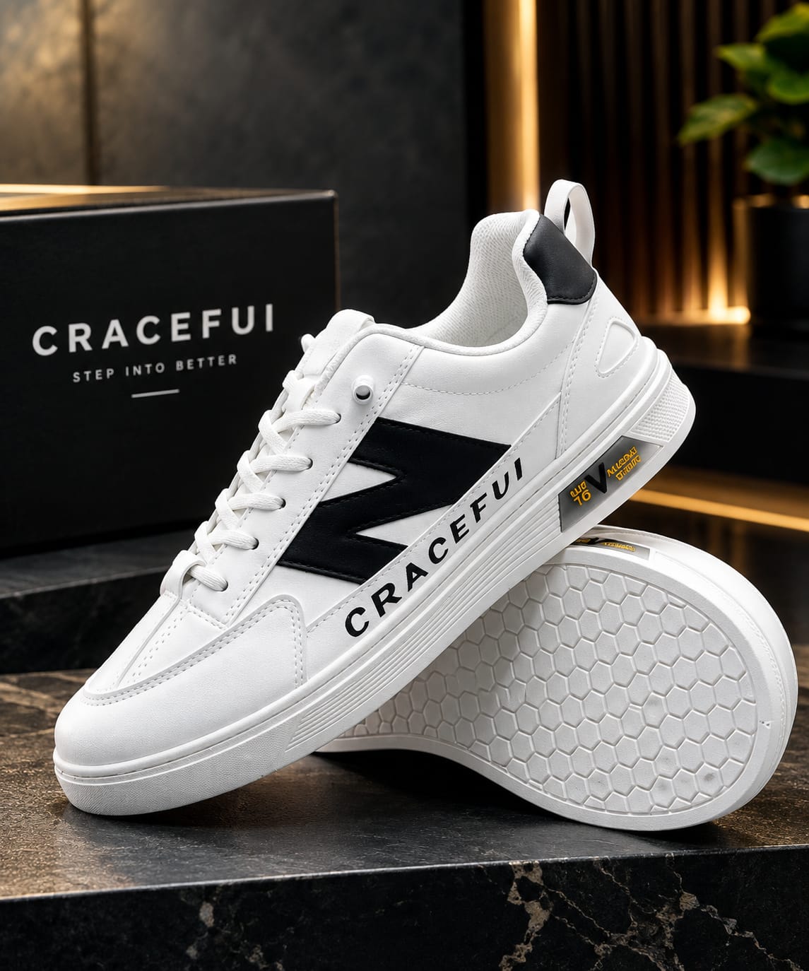 N white lace free lightweight sneakers for men - Image 3