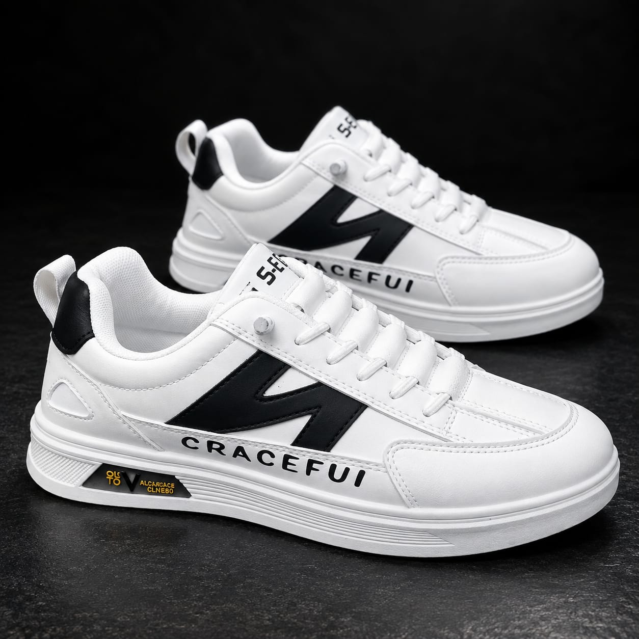 N white lace free lightweight sneakers for men