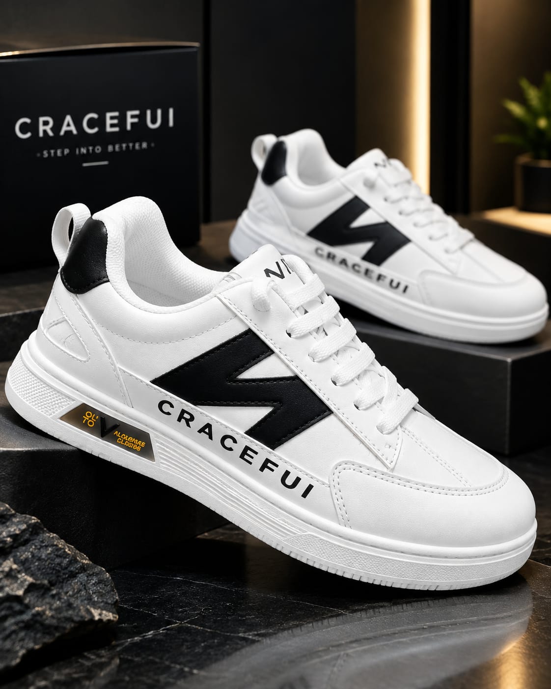 N white lace free lightweight sneakers for men - Image 2