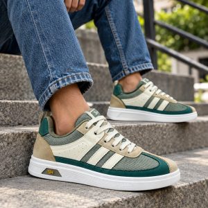 crazy adis olive design lace up lightweight sneakers for men.