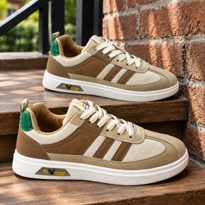 crazy adis brown design lace up lightweight sneakers for men.
