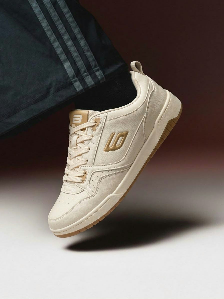 Red tape cream colour bond street lace up sneakers for men. - Image 3